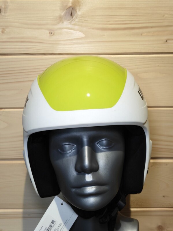 PRILBA UVEX RACE+ WHITE-LIME FIS 53-54CM